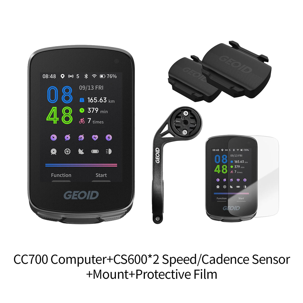 GEOID CC700 GPS Bike Computer 2.8-inch Color Screen Route Navigation Bicycle Speedometer WIFI Waterproof Cycling Odometer