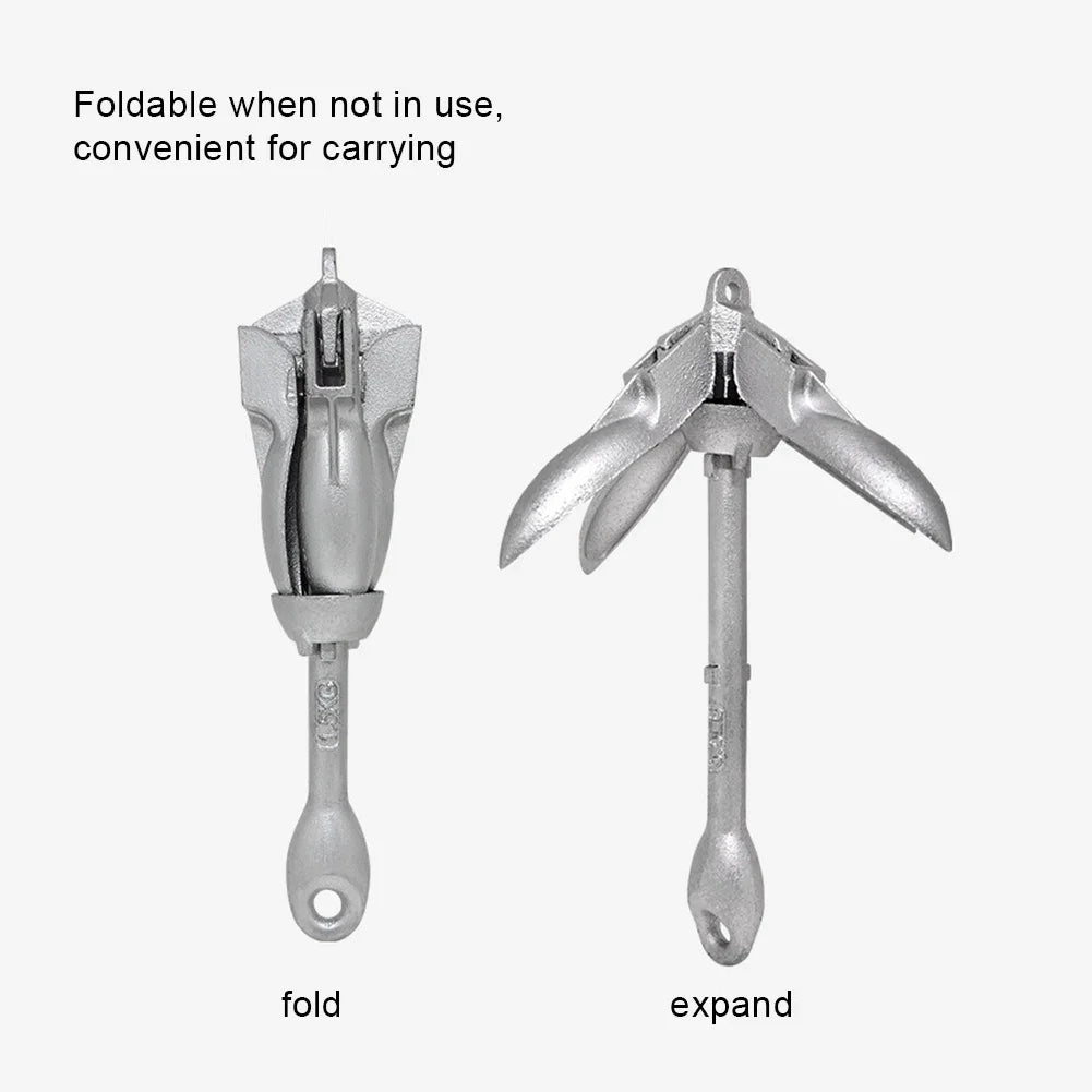 0.7KG 1.5KG Stainless Steel Folding Watercraft Anchor Kayak Marine Canoe Boat Grapnel Raft Fishing Boat Anchor Boat Accessories