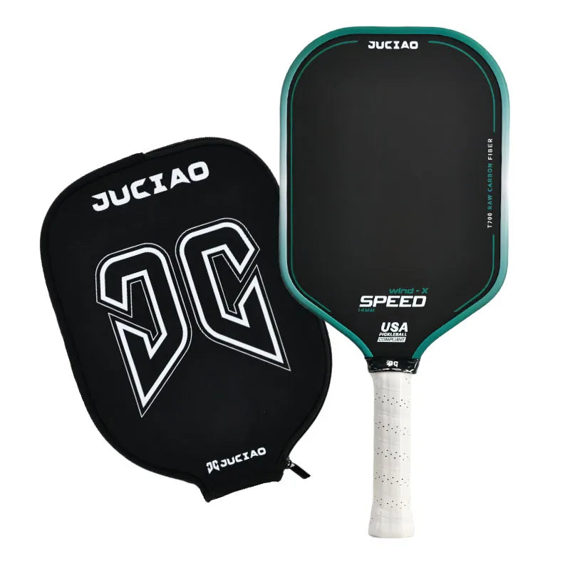 JUCiAO Gen3 Thermoformed T700 Raw Carbon Fiber Pickleball Paddle For Power & Spin (16MM)