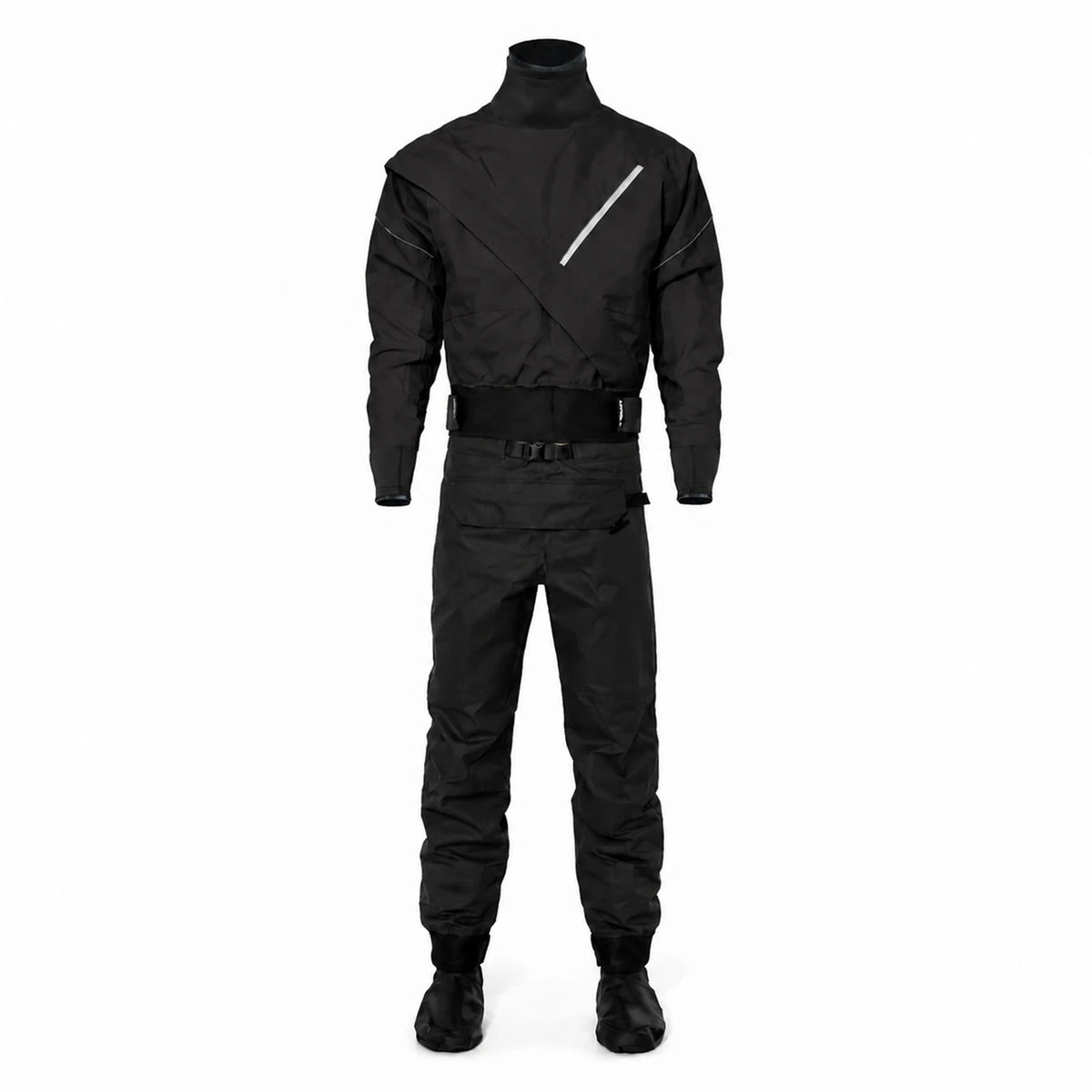 LKVER Kayak Dry Suit for Men 3-layer Waterproof Fabric Drysuit With Latex on Neck and Wrist White Water River Pending