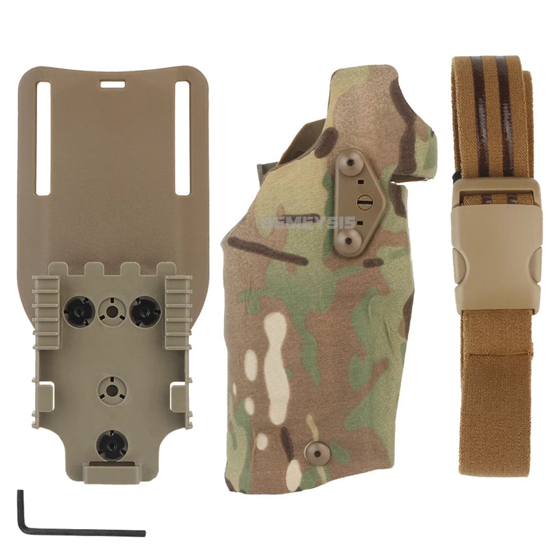 Tactical Holster for G17 Gen4 G19 with X300 X300U Flashlight Quick Locking System Shooting Hunting Pistol Gun Holsters