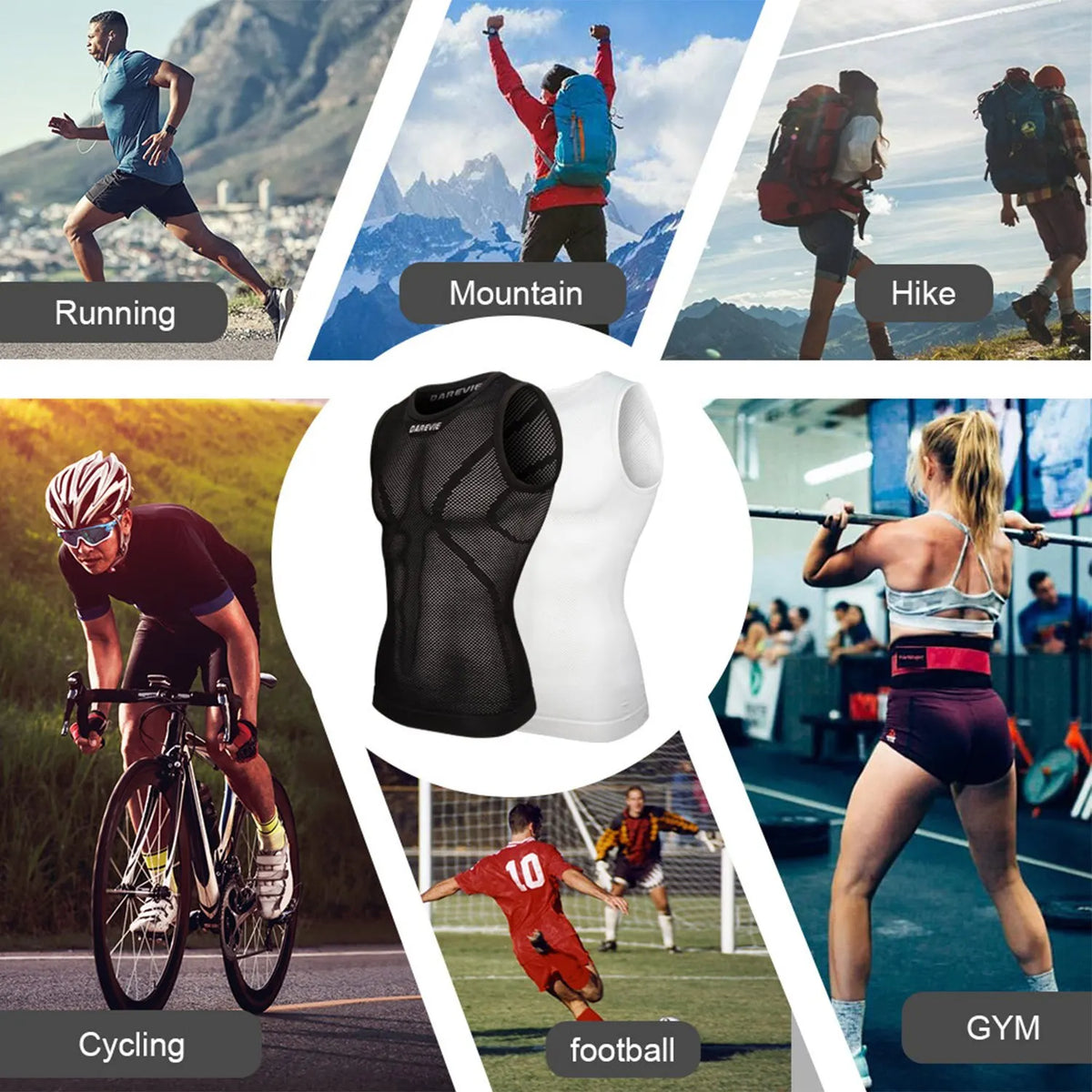 DAREVIE Cycling First Layer Man Small Size Compression Seamless Women Bicycle Cycling Inner Sports Undershirt Bike Base Layer