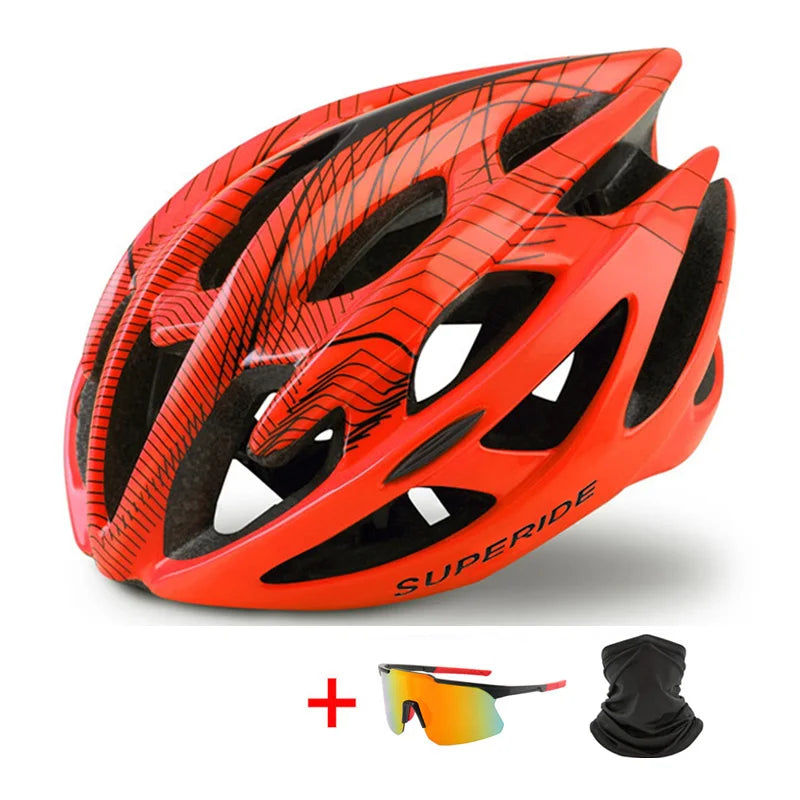SUPERIDE Ultralight Riding Cycling Helmet In-mold Road Bike Mountain Bike Helmet Men Women MTB Bicycle Helmet