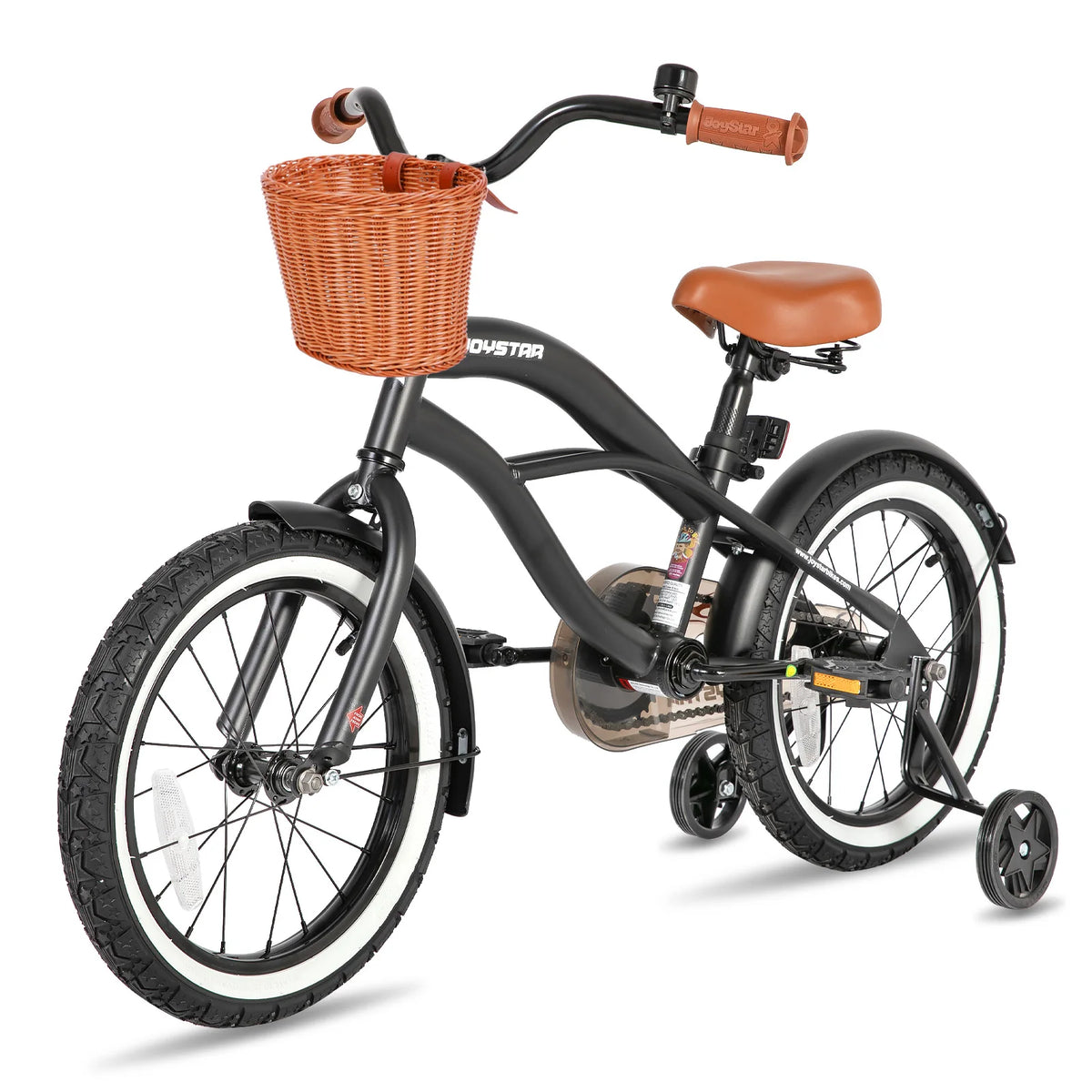 JoyStar Kids Cruiser Bike 12' 14' 16' Training Wheels Coaster Brake Adjustable Seat Fenders for Girls & Boys 2-7 Years