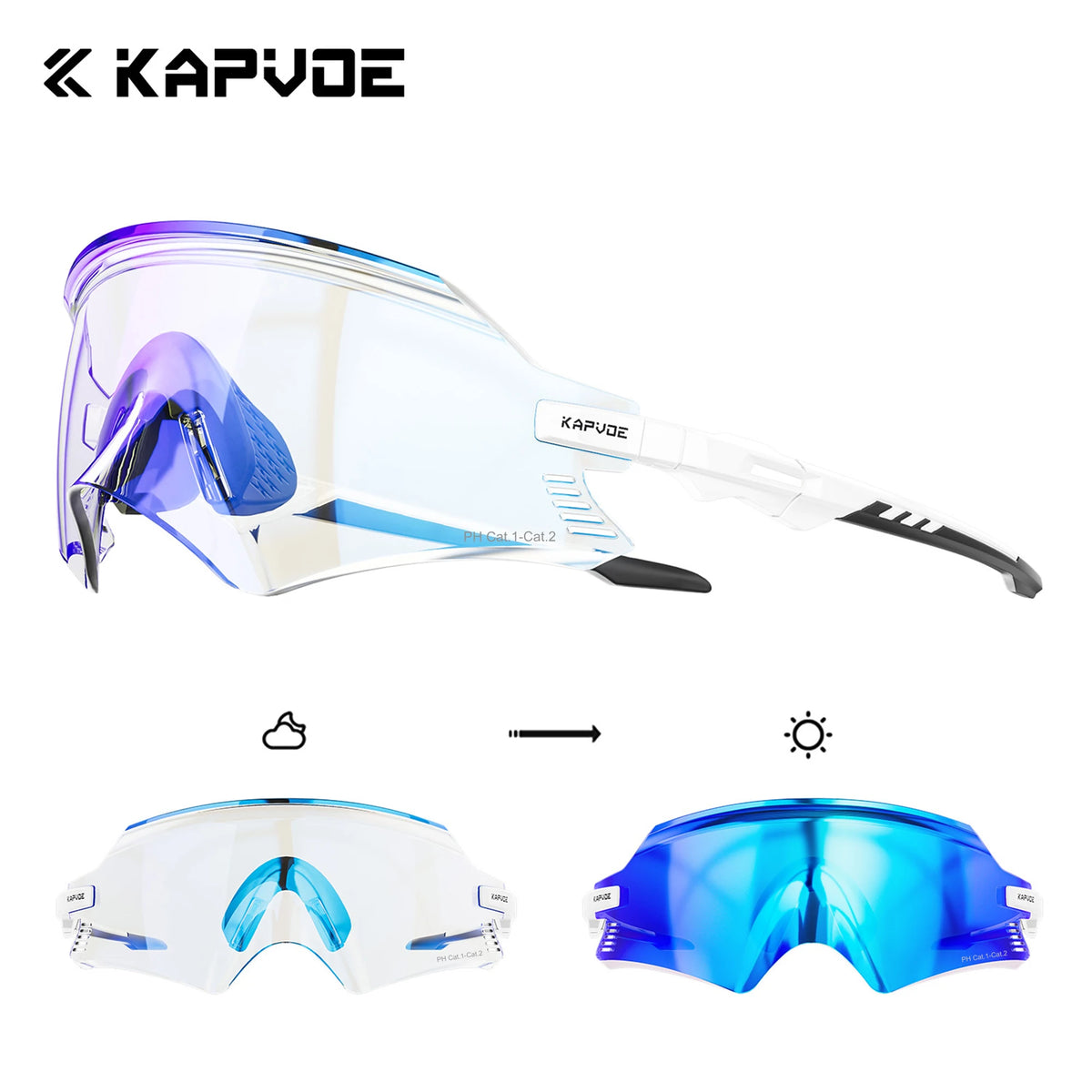 Kapvoe Ski Sunglasses MTB Bike Glasses Riding Snow Goggles Ski Sports Eyewear for Man Women Cycling Glasses Skiing Eyewear
