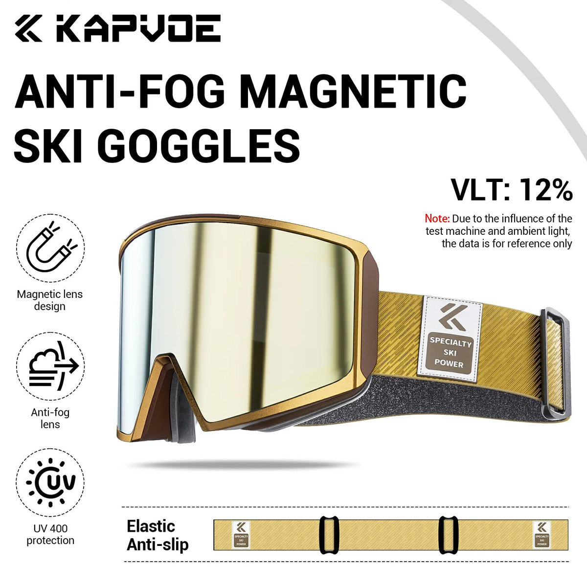Kapvoe Winter Photochromic Ski Goggle Snow Anti-Fog Sunglasses Snowboard Mask for Men Women Eyewear UV400 Glasses Snowmobile