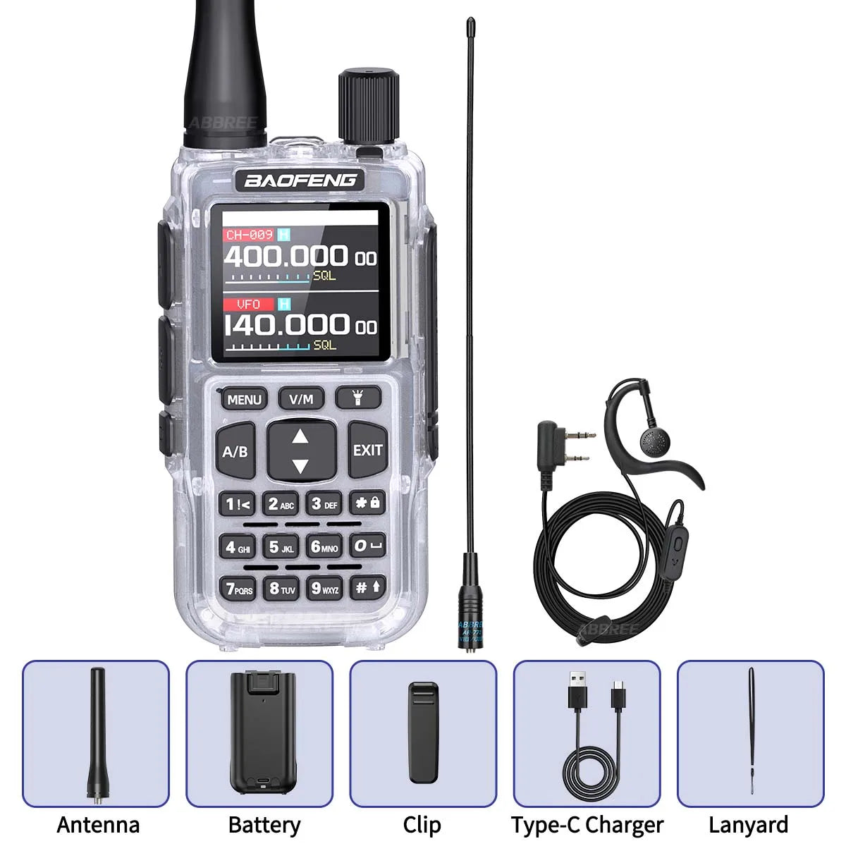 BAOFENG MINI 5 Walkie Talkie 2200mAh Battery APP Bluetooth Programming Long Range Dual PTT Newly Upgraded UV-5R MINI Ham Radio