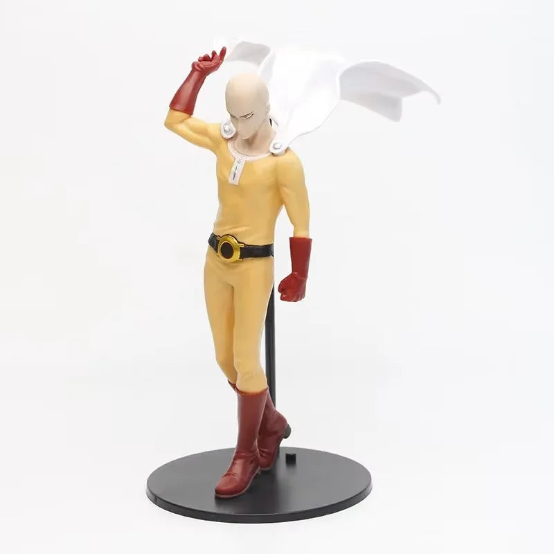 20CM Anime ONE PUNCH-MAN 3 Figure Bald Saitama Tornado Standing Cloak Model Children's Toys PVC Gift Static Collection Doll