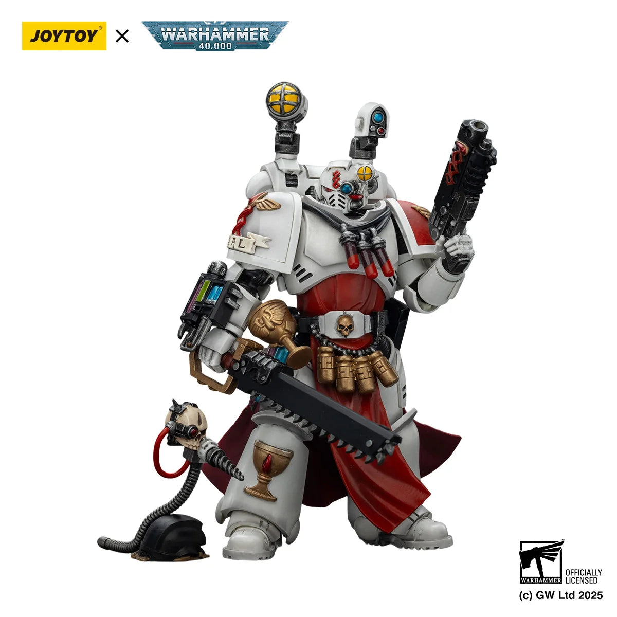 JOYTOY Warhammer 40K Action Figure 1/18 Blood Angels Sanguinary Priest with Heavy bolt pistol, chainsword and narthecium figures Toys