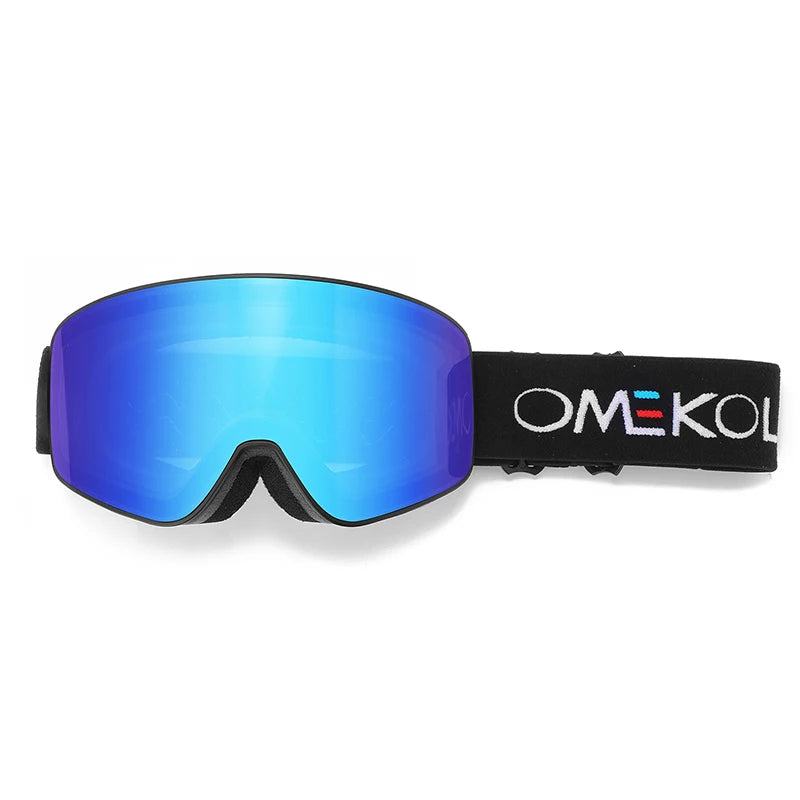 OMEKOL BRAND Double Layers Anti-fog Ski Goggles Men Women Outdoor Sport Hiking Mask Snow Snowboard Glasses Snowmobile Eyewear