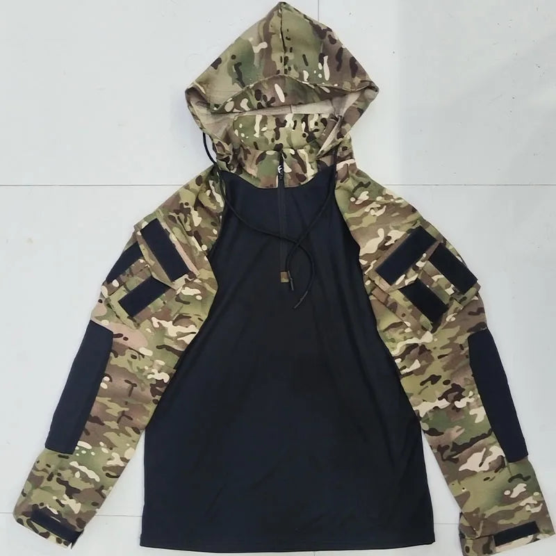 Men Tactical Suits Outdoor Paintball Clothing Uniform Shooting Combat Hiking Uniform Camouflage Shirts Cargo Knee Pads Pants