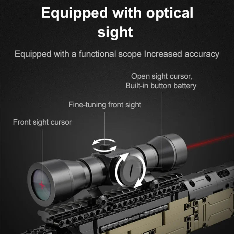 high power lens Cada City Police Military AWM Sniper Rifle series Building Blocks For Assault Rifle Bricks Toys Kids Gift