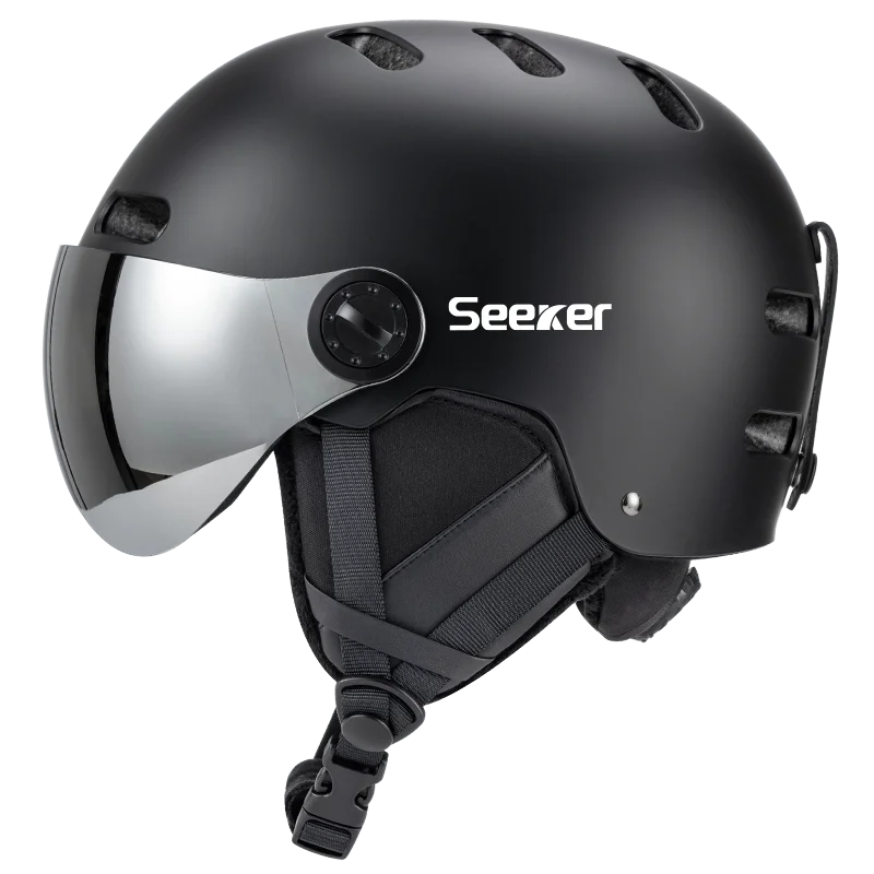 Seeker Ski Helmet with Goggles Winter Snow Helmet Outdoor Sports Alpine Skiing Skating Helmet Adult Men's and Women's Ski Helmet