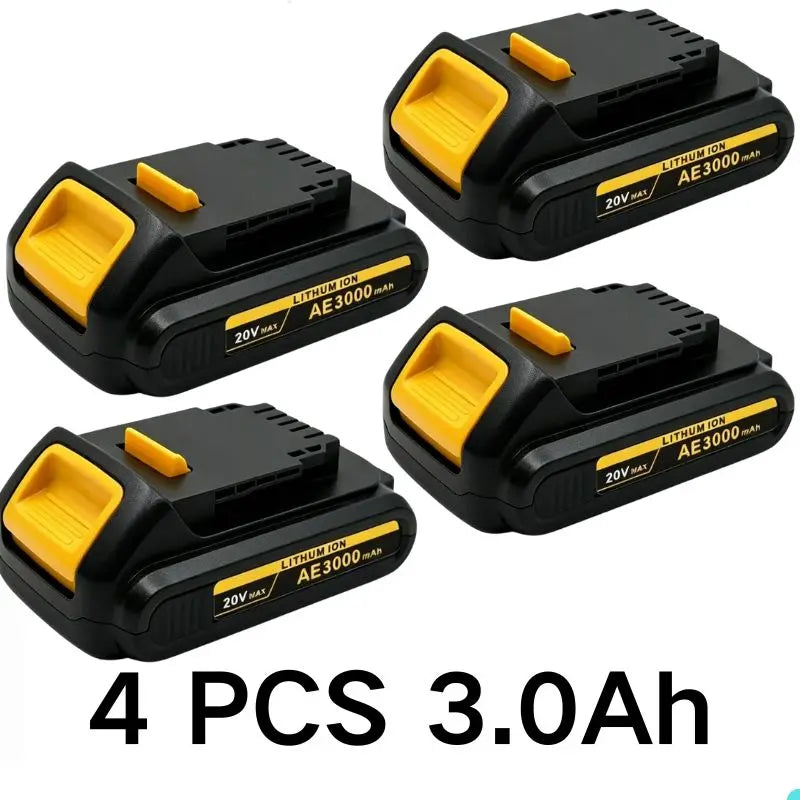 20V For DeWalt 12Ah/9Ah/8Ah/6Ah/3Ah Li-lon Battery Replacement DCB\DCD\DCF\DCG series Power Tools+charger+electric drill