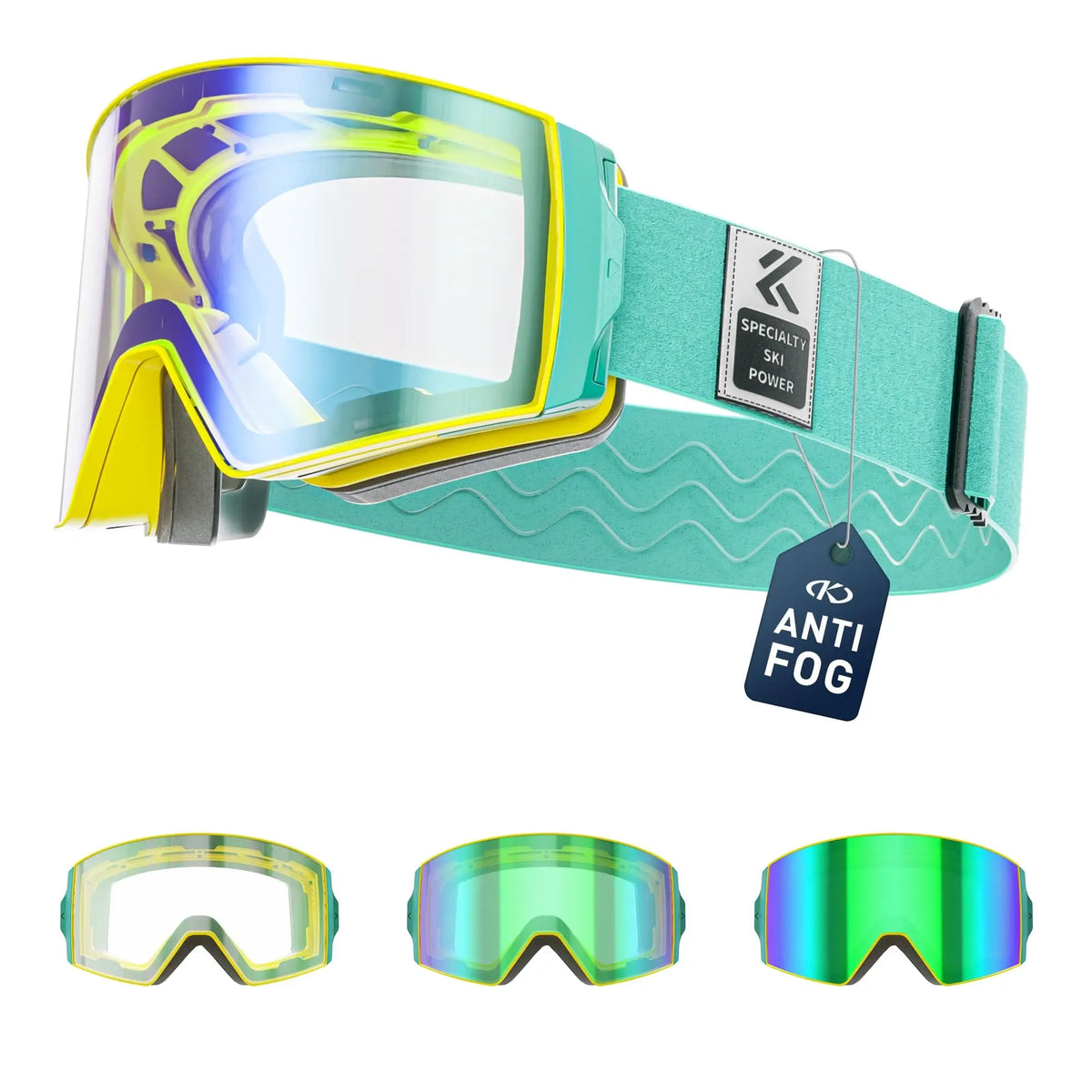 Kapvoe Photochromic Ski Goggle Snowboard Anti-Fog Mask for Men Women Eyewear Kit UV400 Protection Snow Glasses Snowmobile Winter