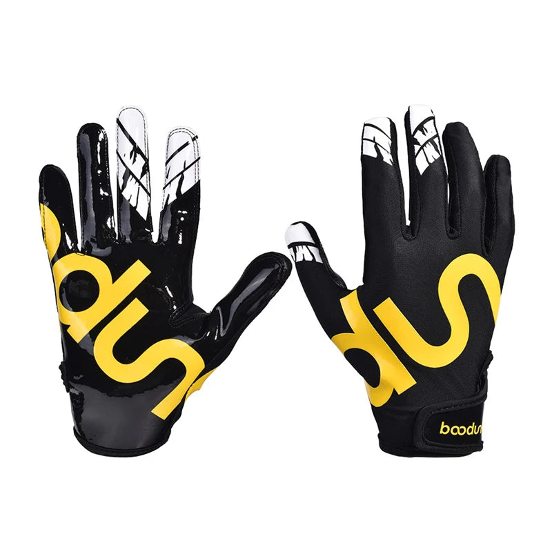 1 Pair Baseball Batting Gloves American Football Gloves Men Women Anti Slip Gel Softball Baseball Hitter Gloves 1073