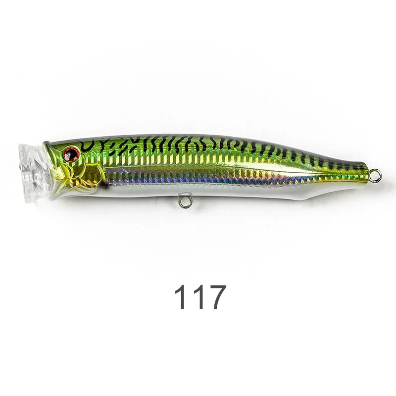 NOEBY Popper Fishing Lure 175mm 73g Topwater Feed Spinning Popper Wobbler Artificial Hard Bait Tuna Amberjack Fishing Lures