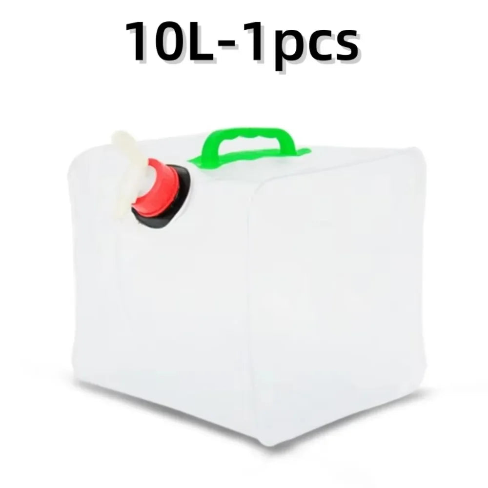 Outdoor Folding Water Bag Large Capacity Portable Water Bag Big Container Kettle Plastic Bucket Camping Equipment Supplies
