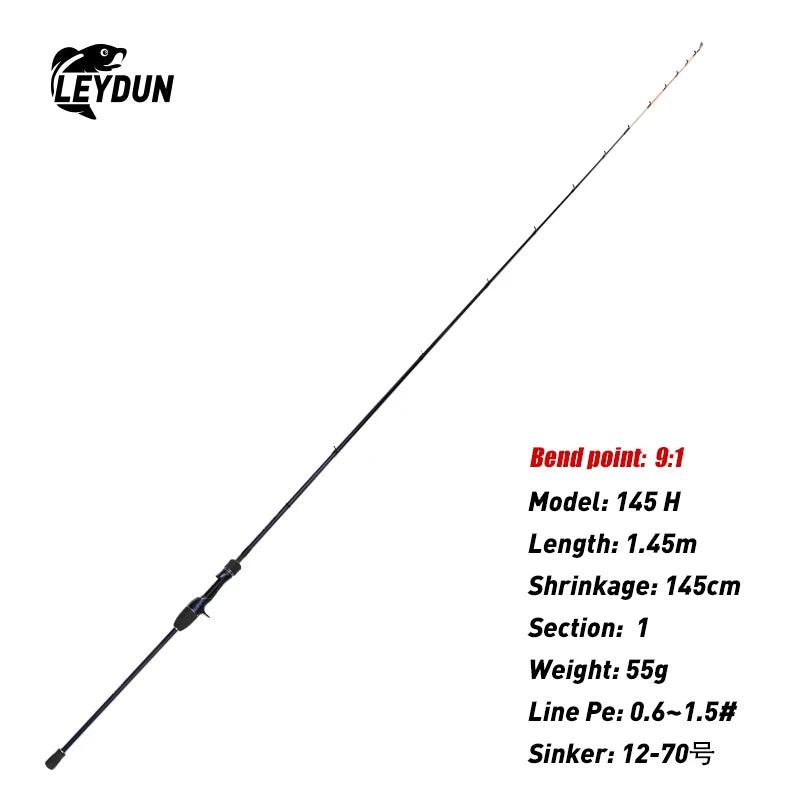 LEYDUN ZORO Light Fishing Rods Tianium Tip Cuttlefish Casting Rod 145L/M/H 59g/58g/55g 150MH 68g 175H 63g Squid Boat Webfooted