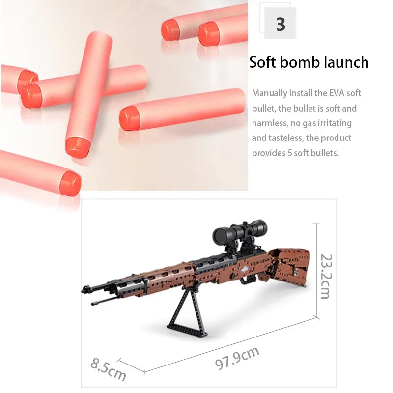 high power lens Cada City Police Military AWM Sniper Rifle series Building Blocks For Assault Rifle Bricks Toys Kids Gift