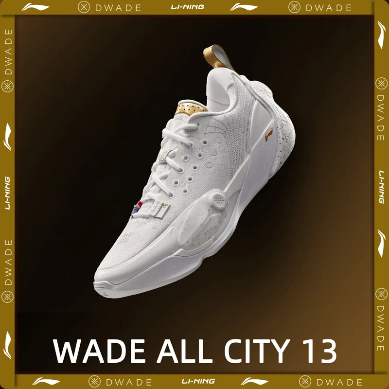Li-Ning Men's WADE ALL CITY 13 Professional Basketball Shoes BOOM  Cushion Wearable Anti-slip LiNing Stable Sneakers ABAV017