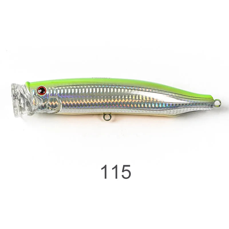 NOEBY Popper Fishing Lure 175mm 73g Topwater Feed Spinning Popper Wobbler Artificial Hard Bait Tuna Amberjack Fishing Lures