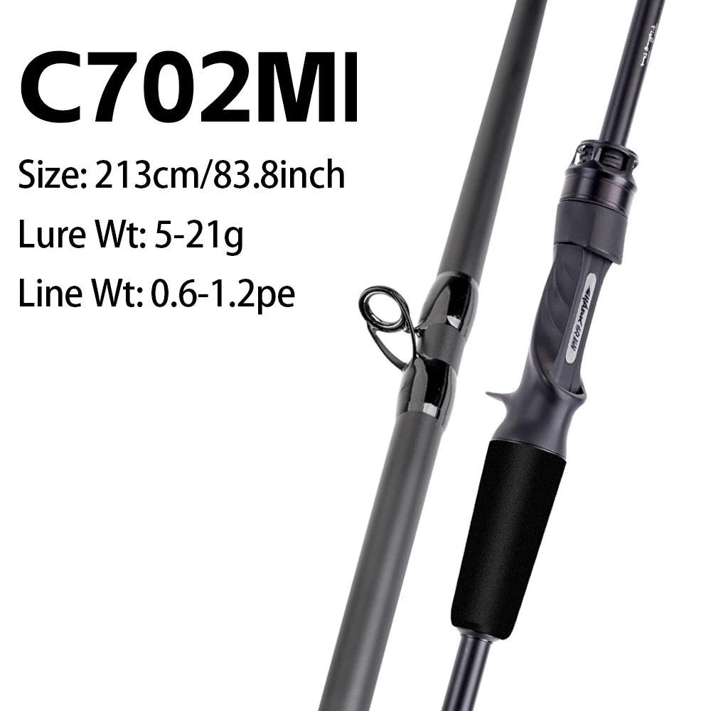 FISHINGFANS KUAISHA T1100+M40X Carbon Blank 8KG DRAG Light LS Guide 7-30g Lure Wt Fast Action Spinning Casting Fishing Rod