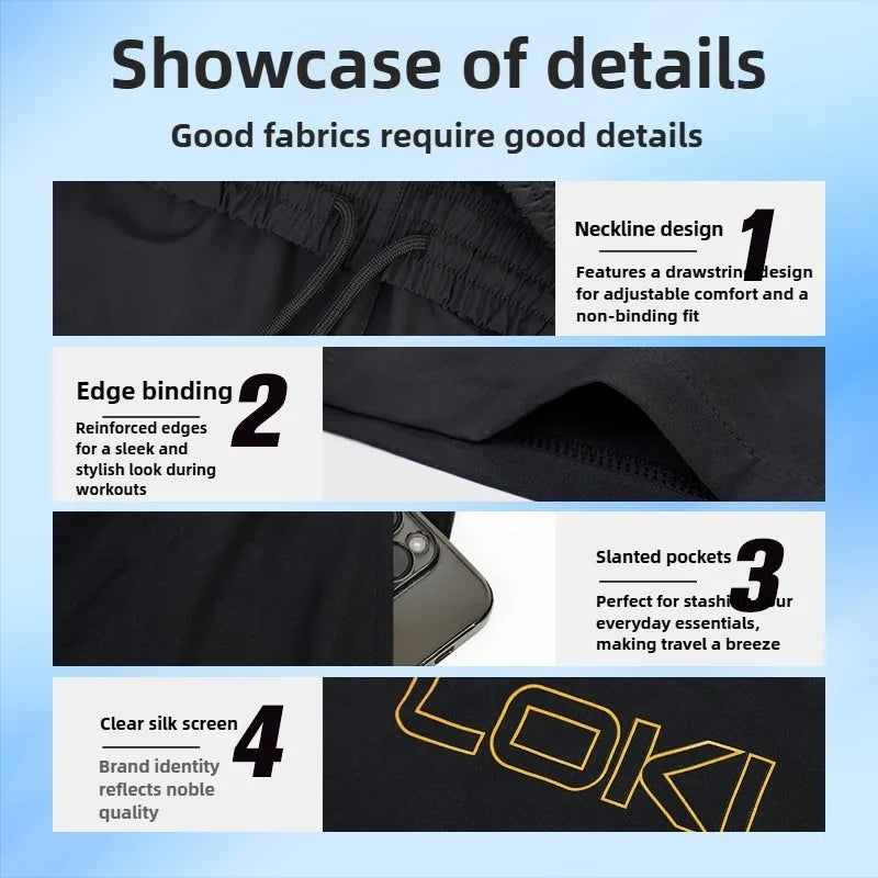LOKI Table Tennis Shorts for Men&women Summer Quick Drying New Ping Pong Breathable Sports Pants Sweat Wicking Competition Pants