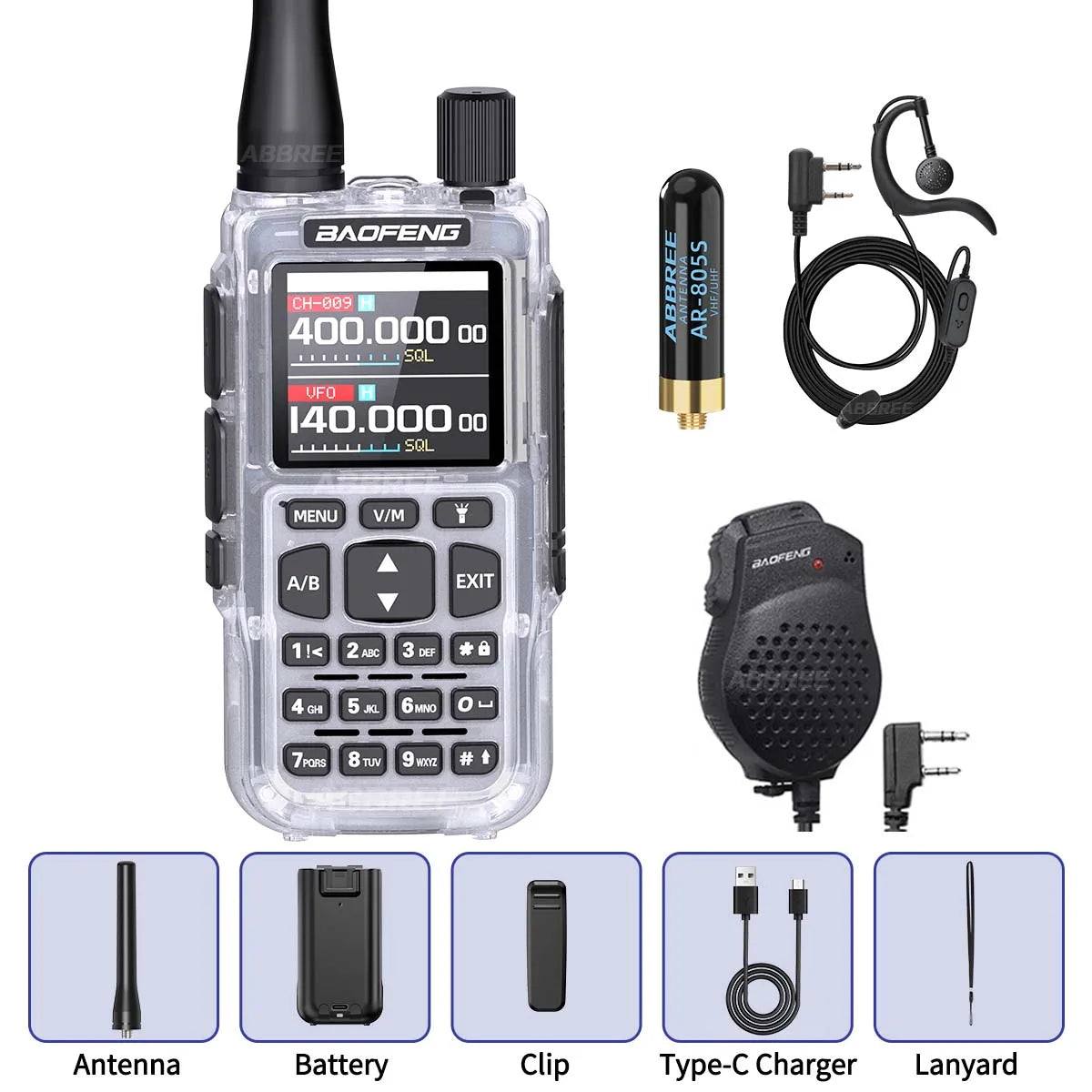 BAOFENG MINI 5 Walkie Talkie 2200mAh Battery APP Bluetooth Programming Long Range Dual PTT Newly Upgraded UV-5R MINI Ham Radio