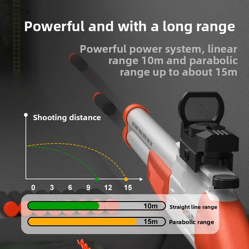 Double Barreled Airsoft Rifle S686 Toy Gun with Dual Soft Bullets for Outdoor Sports Games Gift for Kids