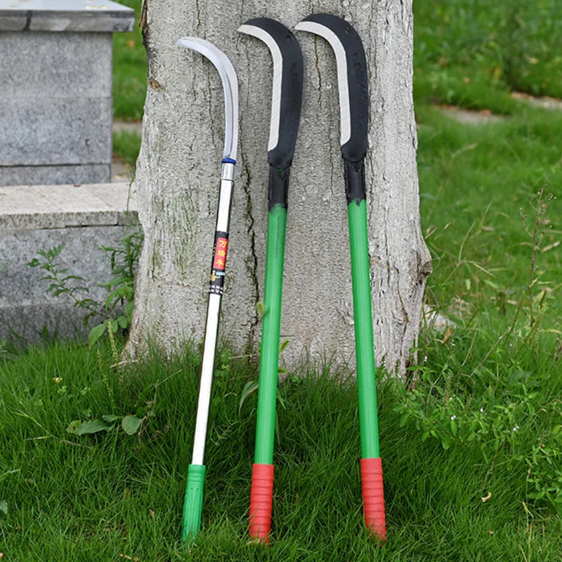 Add long handle sickle wood cutting outdoor lawn mower branch pruning tree cutting machete thickened