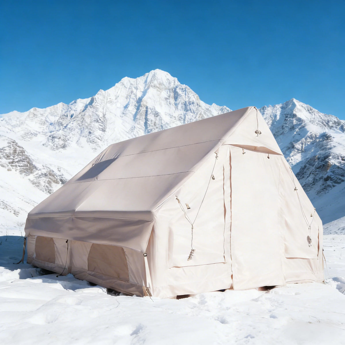 PAKICETUS Inflatable Camping Tent for 4-8 People, Breathable Mesh Windows Luxury Air Cabin Tent, UV Protection Quick Setup Outdoor Shelter for Hiking, Picnic, Backyard & Road Travel