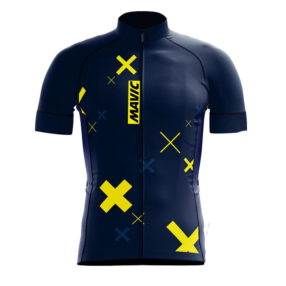 RCC MAVIC Short Sleeve Cycling Jersey Men 2025 Summer Road Bicycle Clothing Breathable Bike Shirts Gym Clothes Men