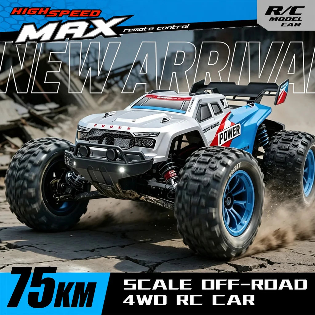 4WD 75KM/H RC Car Super Brushle High Speed Buggy 4x4 Off Road Remote Control High Speed Drift Racing Truck Drift Racing Toy Gift