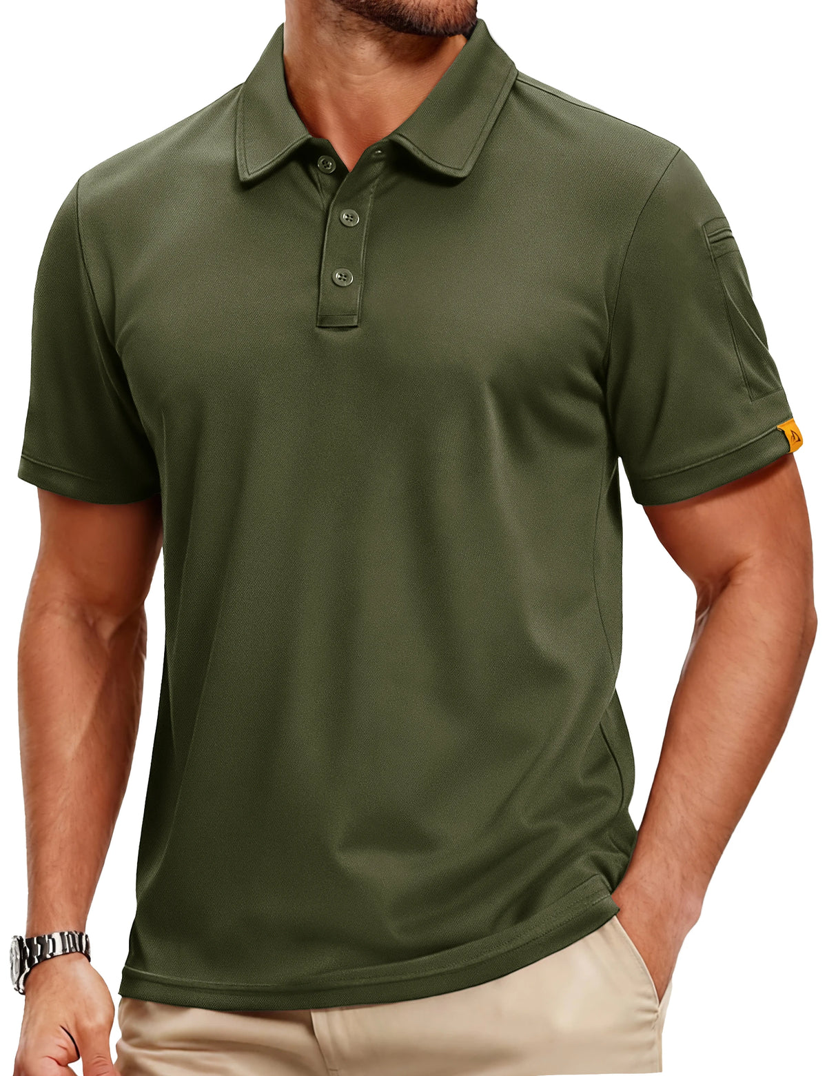 TACVASEN Men's Polo Shirts Short Sleeve Golf Collared Moisture Wicking Athletic Performance Casual UPF 50+ Polos Lightweight