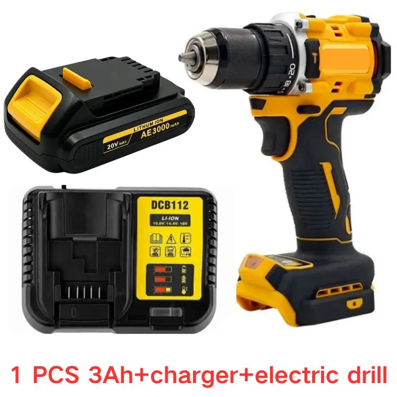 20V For DeWalt 12Ah/9Ah/8Ah/6Ah/3Ah Li-lon Battery Replacement DCB\DCD\DCF\DCG series Power Tools+charger+electric drill