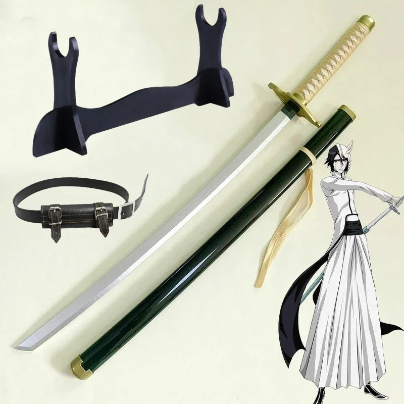 40inch Anime Bleach Katana Wooden Ninja Knife Aizen Ichigo Cosplay Sword Real Size Japanese Katana Original Samurai Sabre Gift