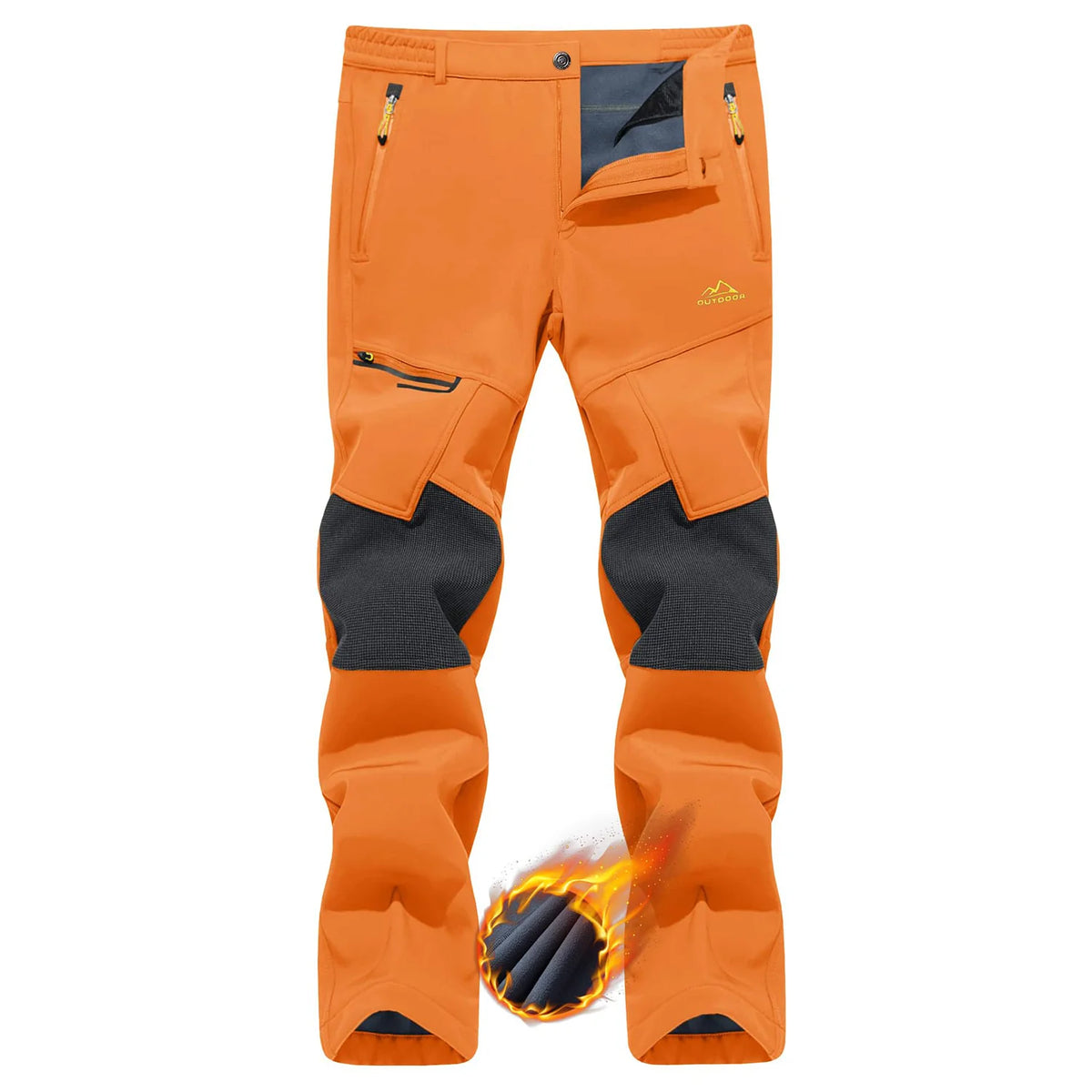 TACVASEN Winter Thicken Fleece Hiking Pants Men Warm Thermal Pants Windproof Outdoor Fishing Camping Mountain Ski Pants Trousers
