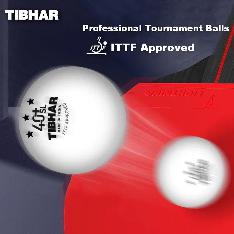 TIBHAR 3-Star Seamless Ping Pong Balls 40+ New Plastic ITTF Approved Professional Table Tennis Ball for Training Competitions