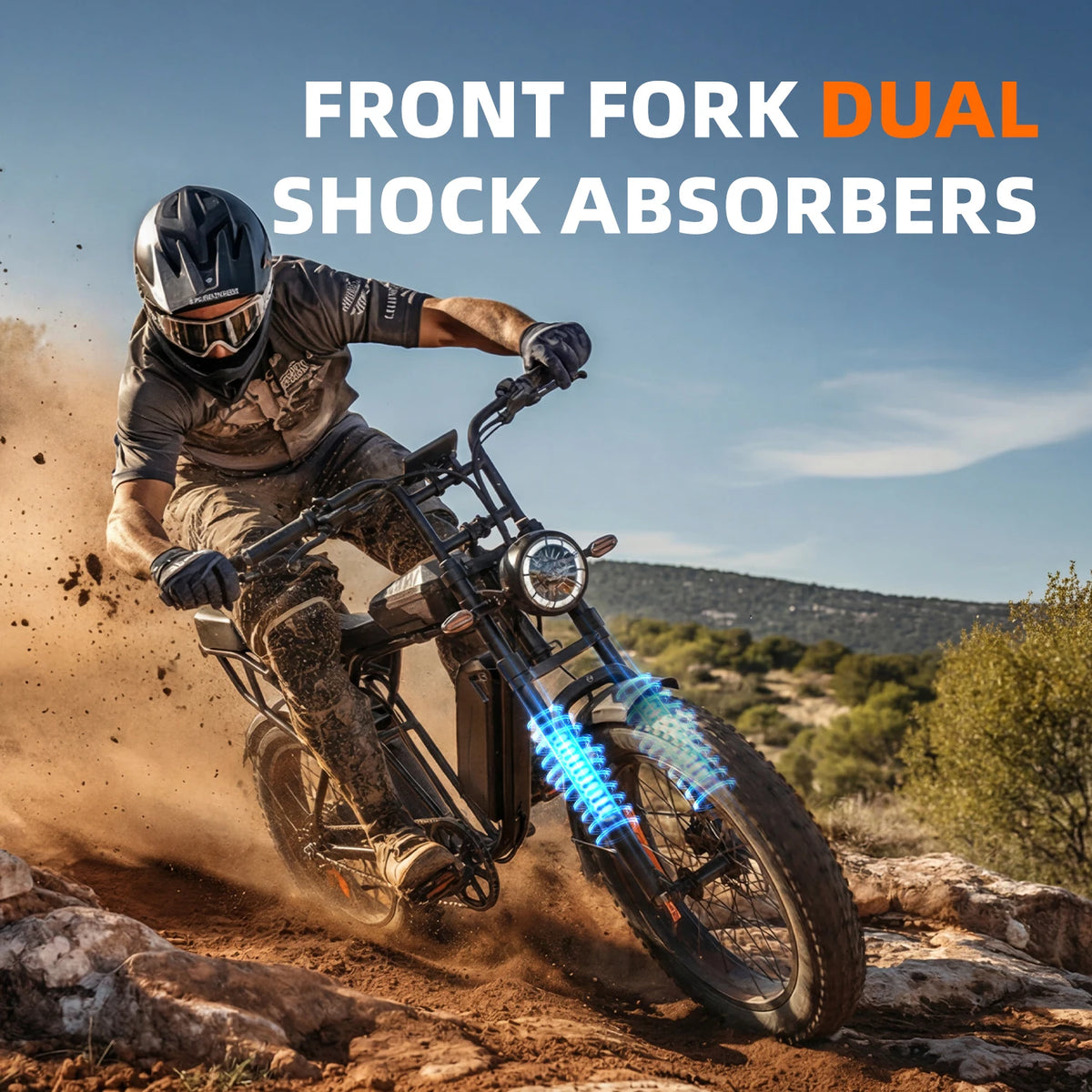 X5 20 Inch Fat Tire All Terrain Electric Bike 1500W Peak Motor E-Bike 48V15AH Removable Battery Dual Disc Brake Adult Electric Bicycle Off Road Beach Snow