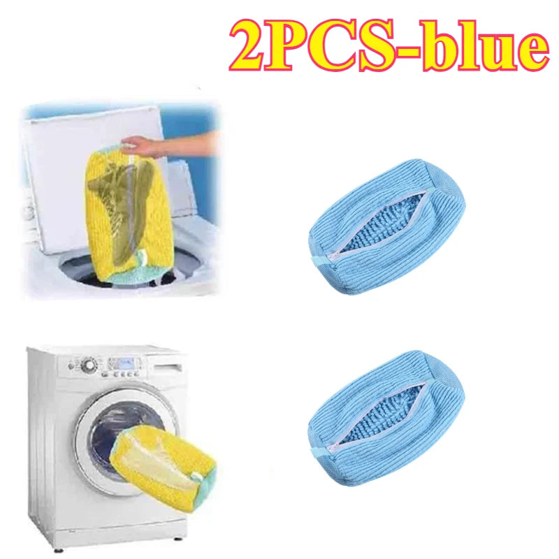 Machine Washable Shoe Washing & Drying Bag with Soft Fiber - Durable Polyester Laundry Protector for Shoes Adjustable Strap