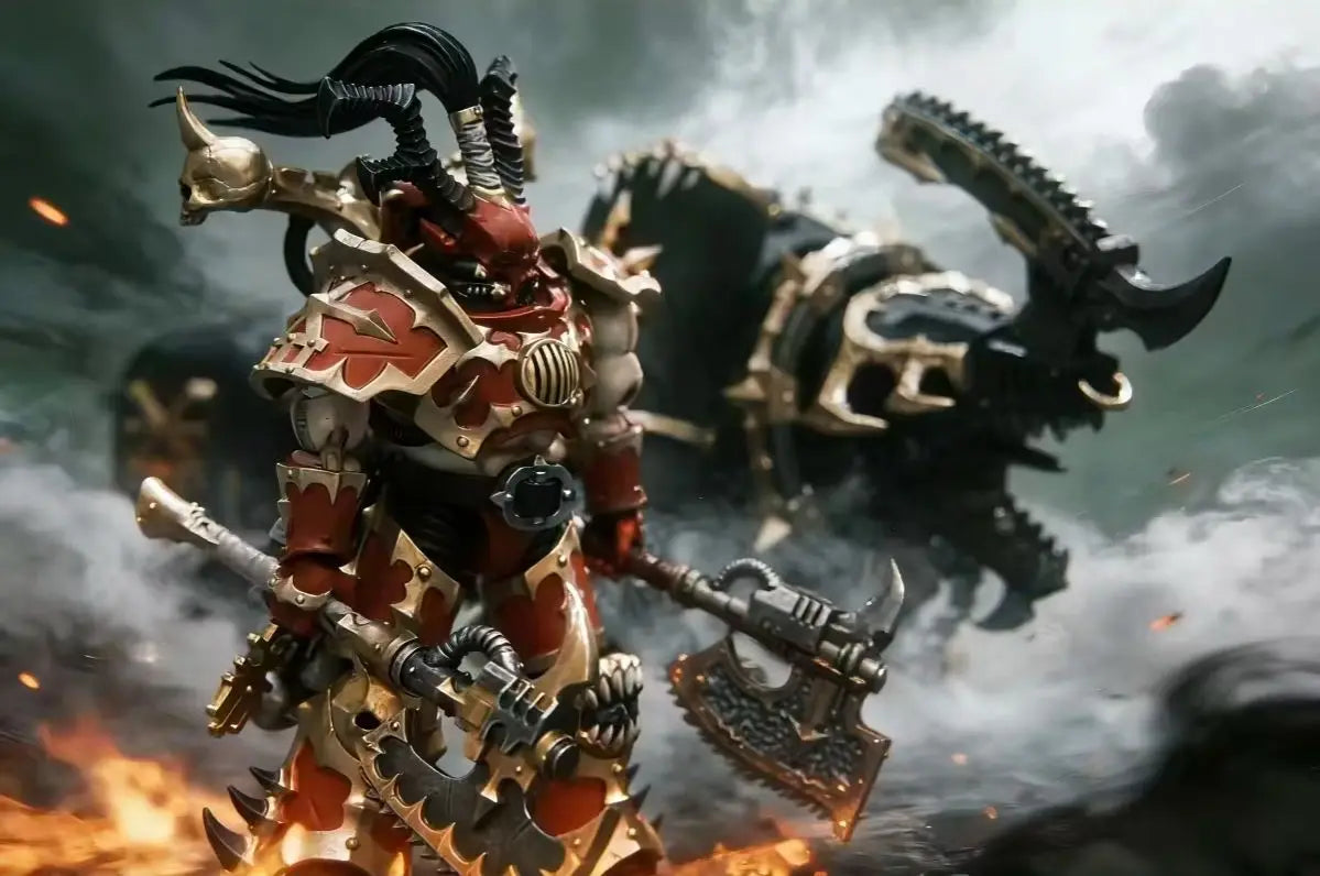 【GH】1/18 JOYTOY Warhammer 40K World Eaters Lord Invocatus Action Figure Model Desktop Decoration Genuine