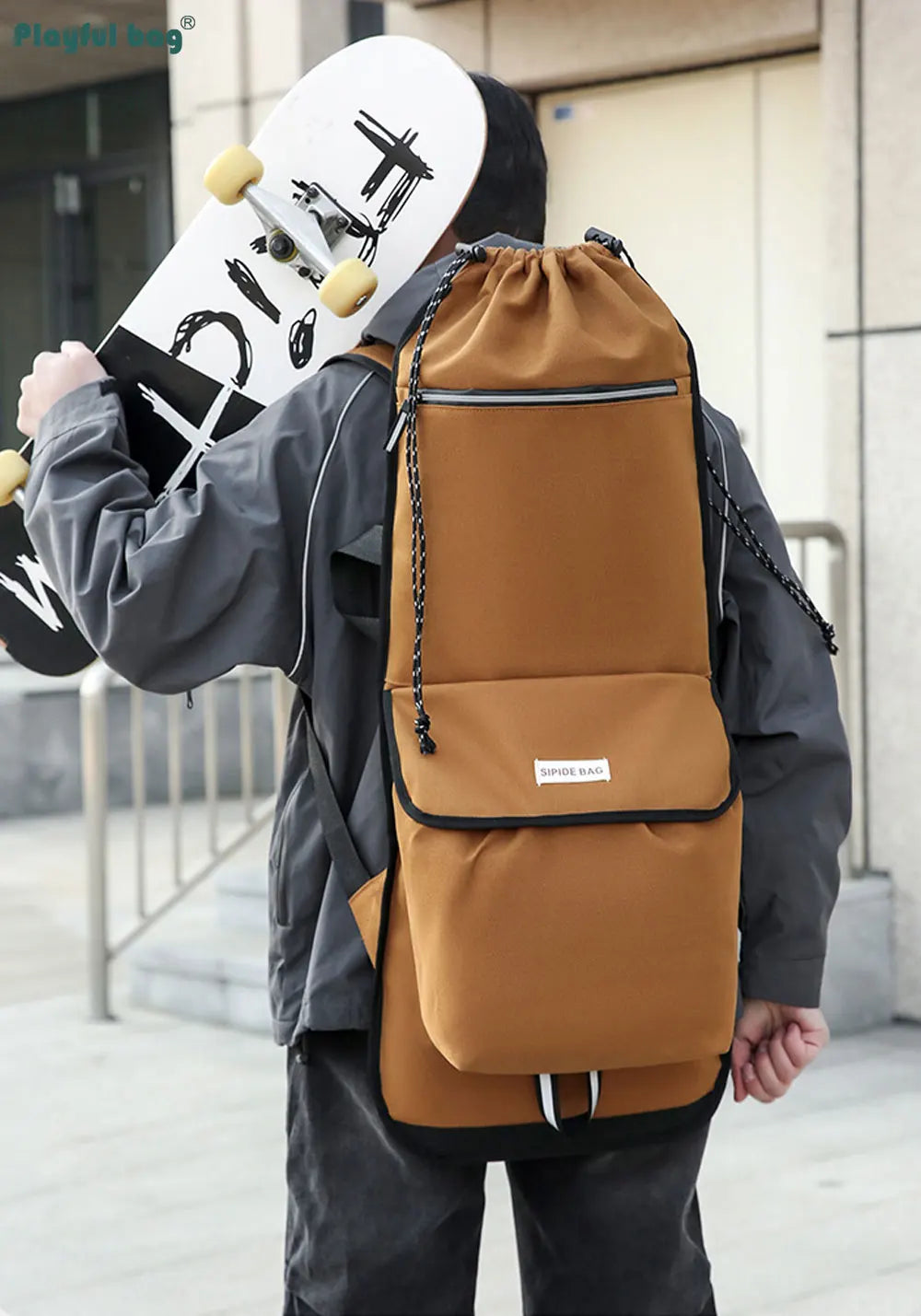 122CM 94CM 86CM Canvas Skateboard Bag Large Capacity Multifunctional Fishing Tackle Backpack Diving Fin Protective Bags AVA311