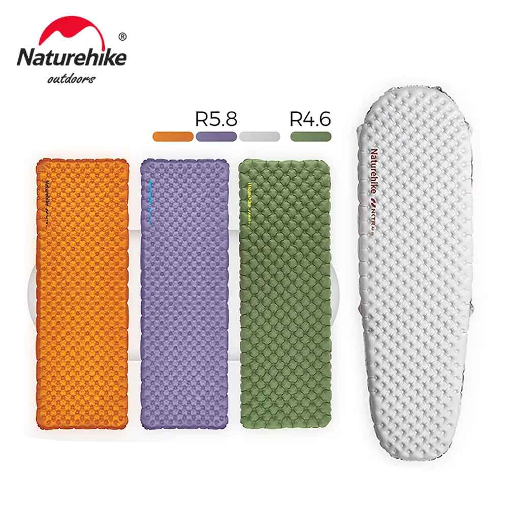 Naturehike Inflatable Mat Ultralight 5.8 High R Value Warm Sleeping Pad Portable Outdoor Camping Tent Single Moisture-proof Mats