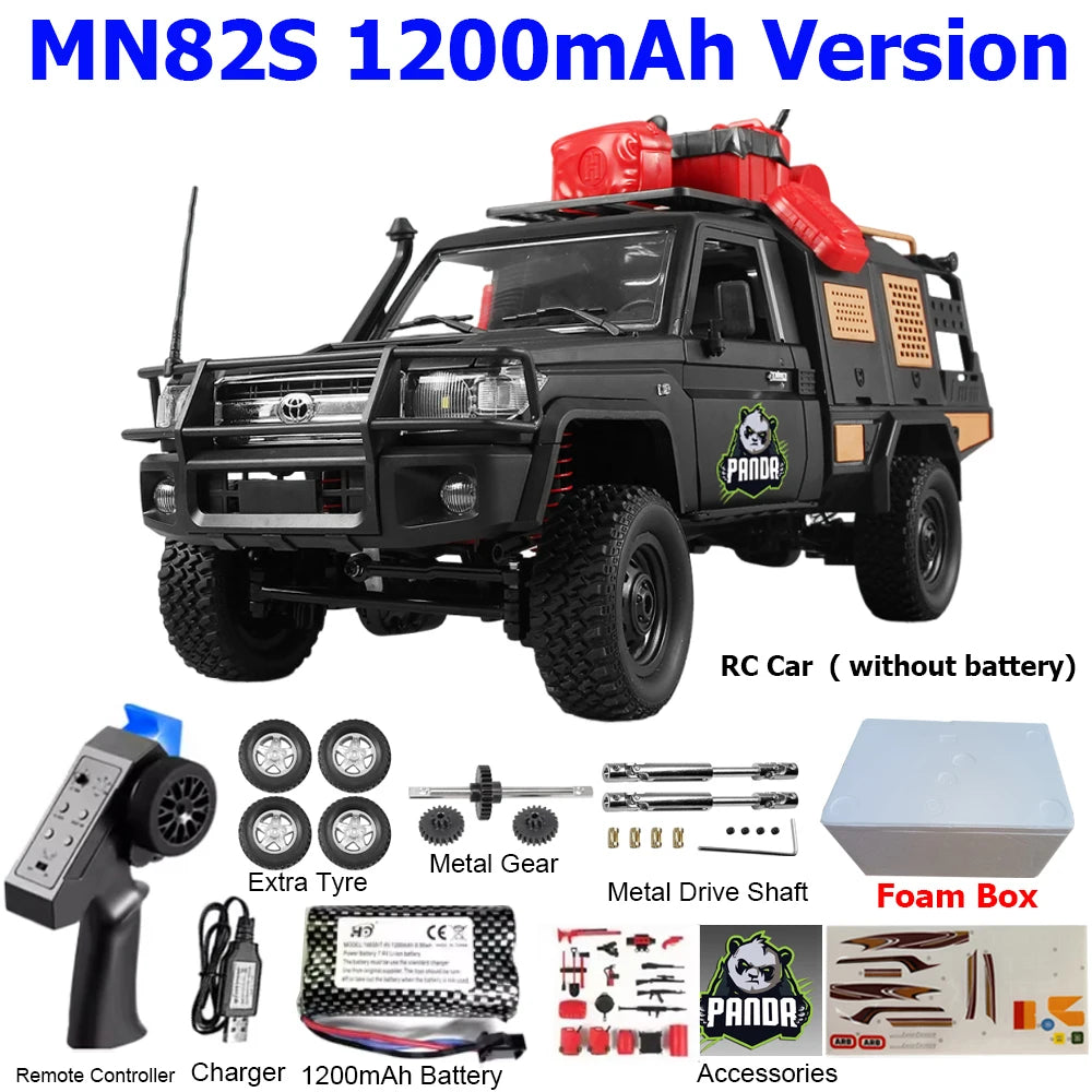 MN82 MN82PRO MN82S MN82T RC Car 1/12 4WD 2.4G Remote Control Car Climbing Off-road RC Crawler LED Light Truck RC Toys As Gift