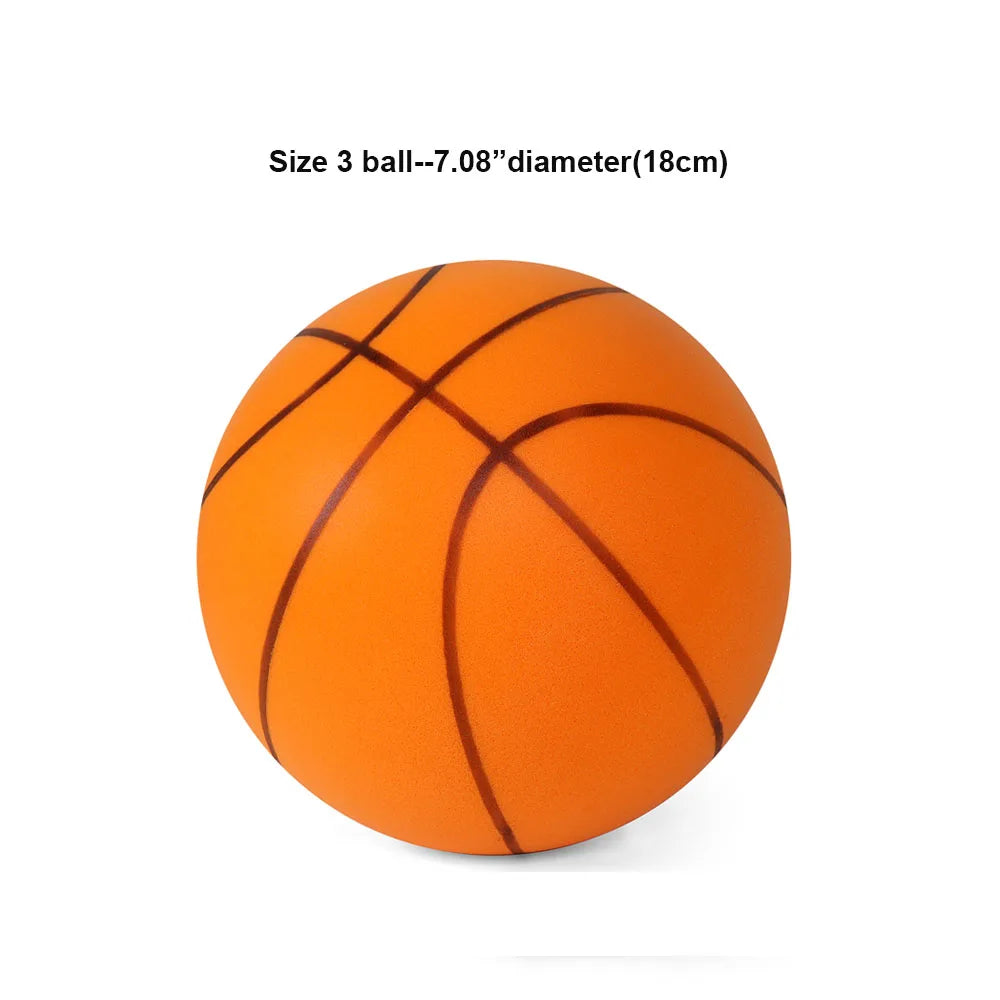 Indoor Silent Basketball Kids Foam Basketball Bouncing No Noise Squeezable Mute Ball Lightweight Sports Toy Ball