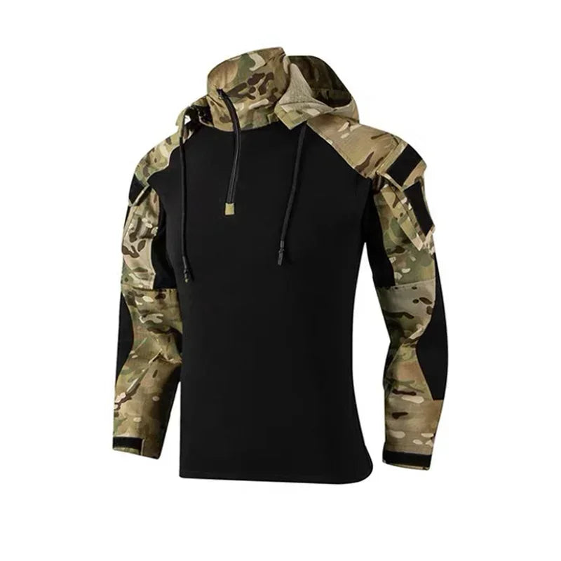 Men Tactical Suits Outdoor Paintball Clothing Uniform Shooting Combat Hiking Uniform Camouflage Shirts Cargo Knee Pads Pants