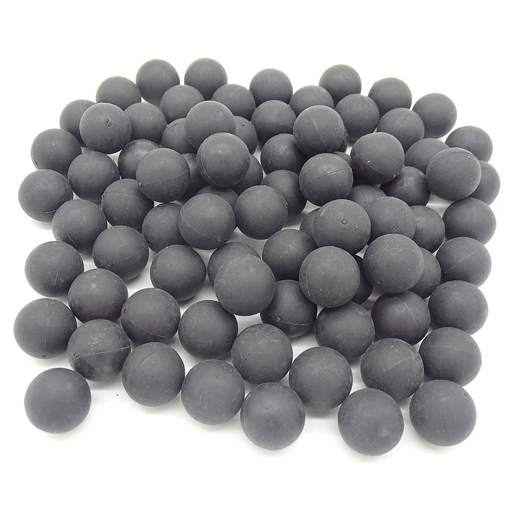 Paintball 200pcs Bullet 0.68 Caliber 17mm Reusable Nylon Elastic Ball Outdoor Shooting Bullet Ball T4E Black Yellow Orange