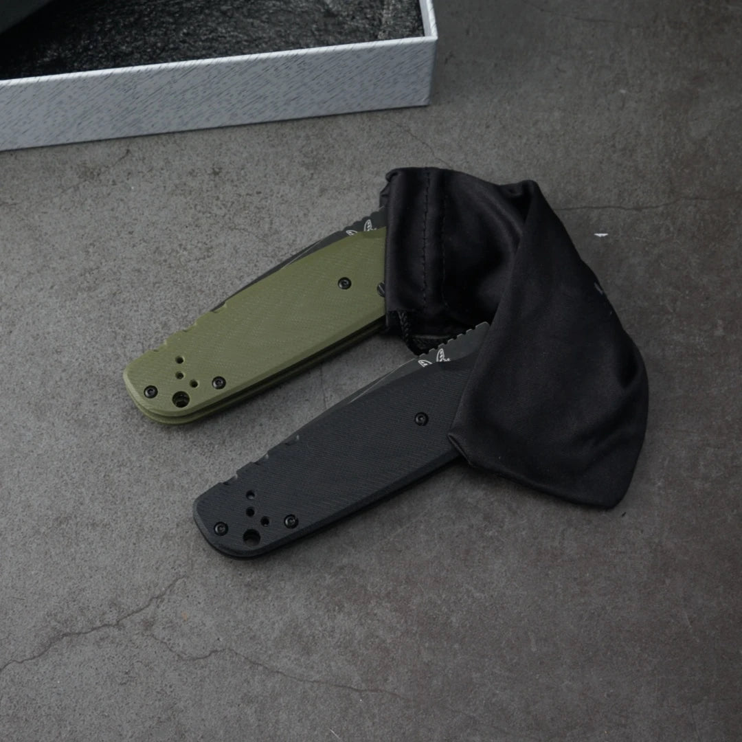 4300BK Tactical Folding Knife With G10 Handle & High Hardness Blade - Compact EDC Pocket Knife For Outdoor Camping, Survival & E