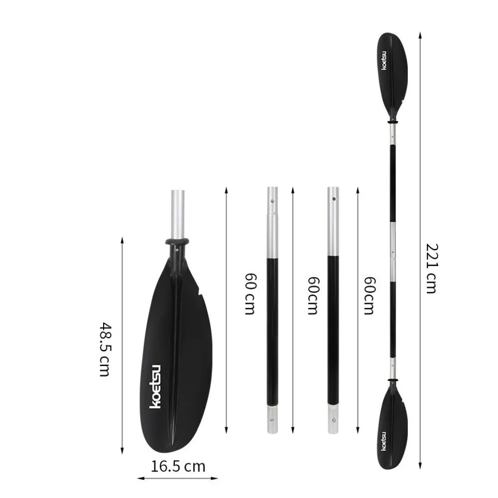 Telescoping Emergency Boat Paddle Lightweight Aluminum Shaft Boat Oars Adjustable Length Canoe Kayak Paddles